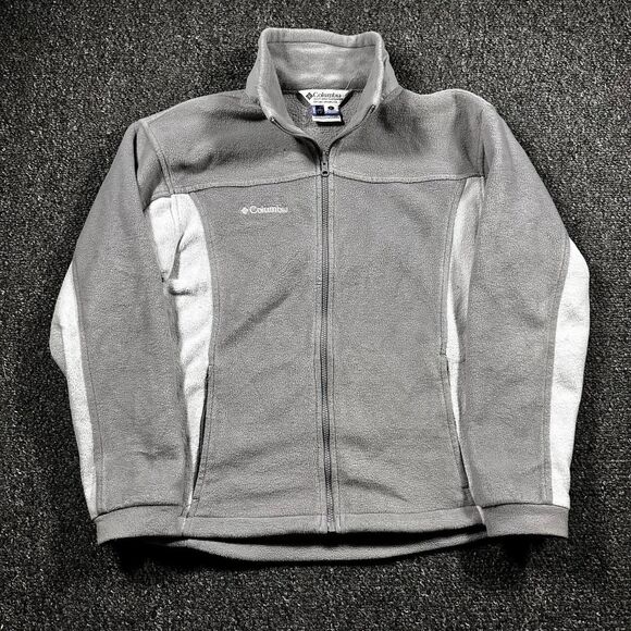 Columbia Interchange Fleece Jacket Women’s Large Gray Full Zip Two-Tone Outdoor - Picture 1 of 5